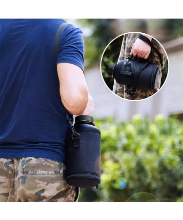BUZIO Vacuum Insulated Stainless Steel Water Bottle 64oz (Cold for 48 Hrs/Hot for 24 Hrs) BPA Free Double Wall Travel Mug/Flask for Outdoor Sports Hiking  Cycling  Camping  Running 64 oz Black - Buy Online on GoSupps.com