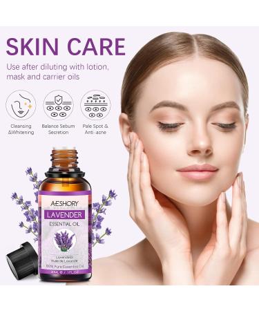 Aeshory 100% Pure Lavender Oil 30ml - Natural Essential Oil for Aromatherapy Massage Sleep Aid & Cosmetics - Buy Online on GoSupps.com