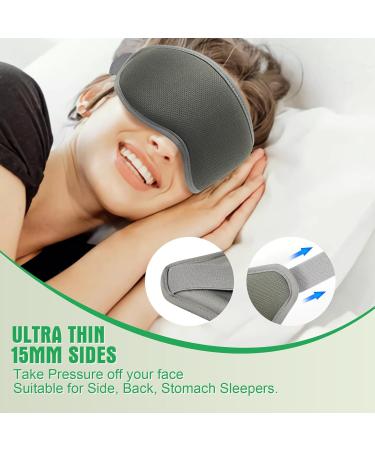 Buy 3D Sleep Mask for Men & Women | Zero Eye Pressure 100% Light Blocking Soft Olive-Green Eye Mask for Travel & Sleep - Buy Online on GoSupps.com