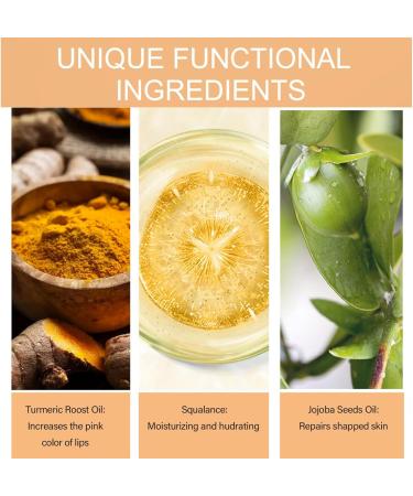 Turmeric Moisturizing Lip Balm Reduce Lip Wrinkles Lip Scrub Exfoliating Natural Lip Balm Moisturizer Restore Natural Lip Tone for Dry Lips (6pcs) - Buy Online on GoSupps.com