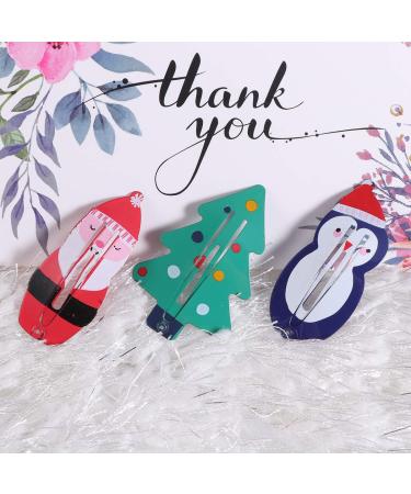 Frcolor 12-Piece Christmas Hair Clips | No-Slip Metal Snap Clips for Baby & Toddler Girls - Snowman & Santa Designs - Buy Online on GoSupps.com