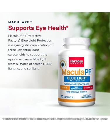 Jarrow Formulas Macula Protective Factors â€“ 30 Softgels for Eye Health Support - Buy Online on GoSupps.com