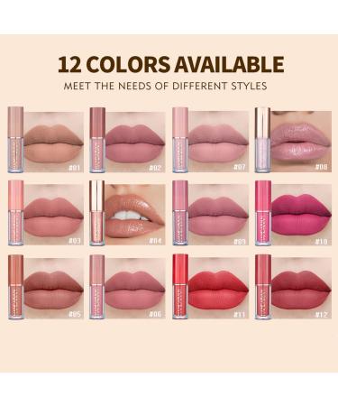 Skynest 12 Colors Lipstick Set - Velvety Matte Finish Lip Gloss Moisturizing & Perfect Gift Box for Every Occasion - Buy Online on GoSupps.com
