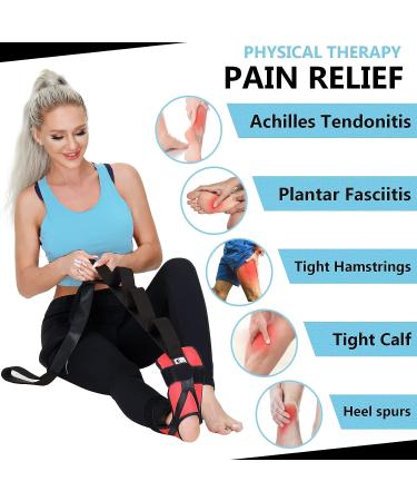 Premium Foot & Calf Stretcher for Plantar Fasciitis - Strengthens, Relieves Heel Spurs - Red - Buy Online on GoSupps.com