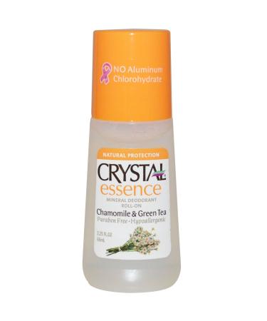 Crystal Deodorant Essence Roll-On 2.25oz Chamomile/Green Tea (2 Pack)