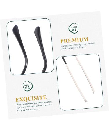 Replacement Glasses Legs - Self-Adhesive End Tips & Nose Pads for Sunglasses | Wofashpuret Black & Silver Frame Accessories - Buy Online on GoSupps.com