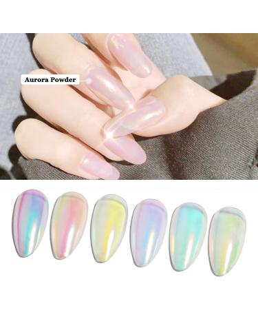 6 Jars Mermaid Chrome Nail Powder | Iridescent Pearl Metallic Pigment for Stunning Nail Art - Glitter Dust Kit for Gel Polish & Nail Decorations - Buy Online on GoSupps.com