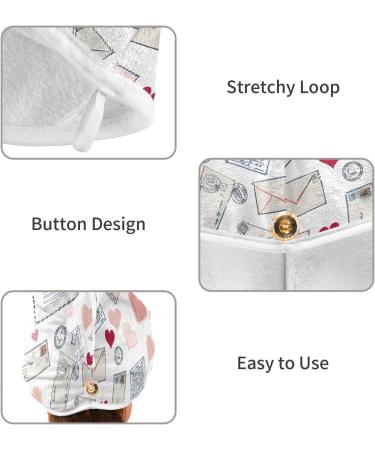 Super Absorbent Envelope Hair Towel 2 Pack - Quick Dry Hair Turbans with Button Twist for Women & Girls - Buy Online on GoSupps.com