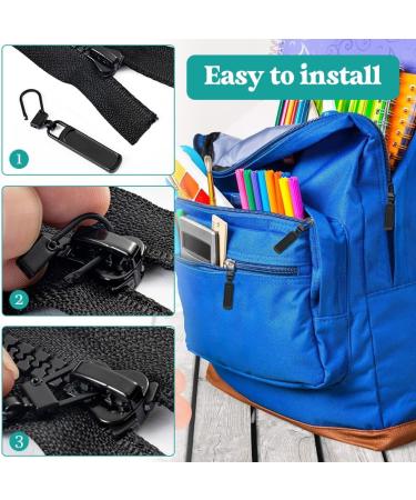 Narosebe 12-Piece Metal Zipper Replacement Set for Clothing and Jacket Repair - Black Zippers - Buy Online on GoSupps.com