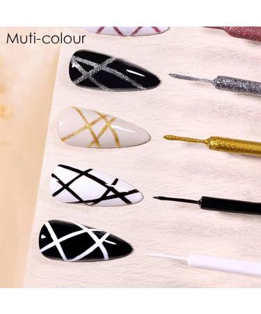 White Gel Nail Polish Liner - 10ml Thin Brush for French Manicure & Nail Art | Soak Off UV/LED, DIY Salon Quality - Buy Online on GoSupps.com