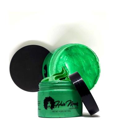 Natural Temporary Color Mud Hair Dye Cream Styling Washable Dye (green)