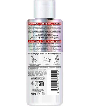 L Or al Paris - SOS Repairing Pre-Shampoo for Damaged & Over-Stressed Hair - Citric Acid Complex - Hair Care Protocol - Elseve Pro Bond Repair - 200 ml - Buy Online on GoSupps.com