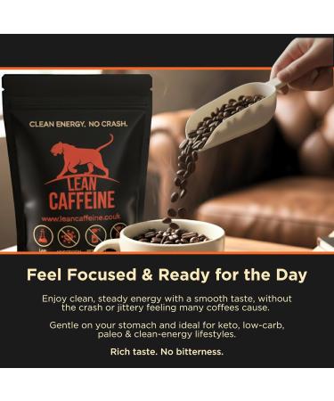 Lean Caffeine Lean Caffeine Nicaragua Coffee Beans | Super Clean Mykotoxin Coffee Beans | Low Acid Roasted Black Keto Coffee | 8oz Whole Beans - Buy Online on GoSupps.com