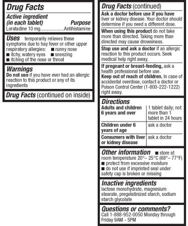 HealthA2Z Allergy Relief | Loratadine 10mg | Antihistamine | Relief from Itchy Throat Sneezing Runny Noses | 24-Hours Allergy Medicine | 30 Tablets (Pack of 24) | 720 Tablets Total | Value Pack - Buy Online on GoSupps.com