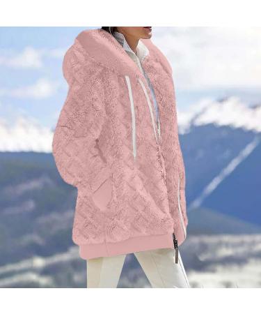 Shop Hanxiulin Women's Fleece Jacket - Cozy & Breathable Winter Parka Pink XL Reversible Design - Buy Online on GoSupps.com