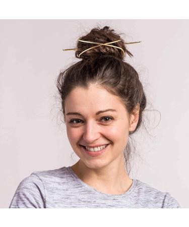 Lurrose Hair Cuff Rolls Set - 3 Pieces with Leaves | Gold Hair Bowl Buns & Holder for Women - International Shipping Available - Buy Online on GoSupps.com