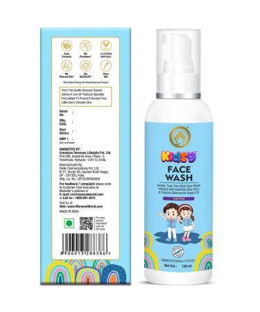 Buy Mom & World Kids Face Wash - Tear Free 120ml | No SLS Paraben | Enriched with Argan Oil & Aloe Vera for Gentle Cleansing - Buy Online on GoSupps.com