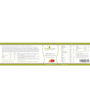 Vitacare Daily One Strawberry Protein Shake - 630G Whey Protein Powder with Psyllium | Protein-Rich Dietary Supplements for Fitness - Buy Online on GoSupps.com