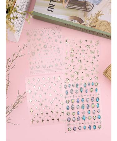 5D Gold Nail Art Sticker Decals - Vintage Classic Designs for Women & Girls - Buy Online on GoSupps.com