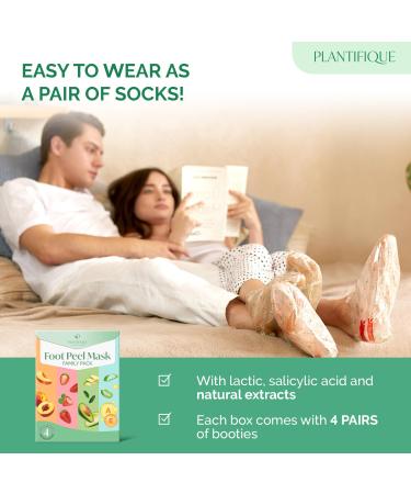 Plantifique Foot Peeling Mask - Combo 4 Pack for Soft & Smooth Feet - Buy Online on GoSupps.com