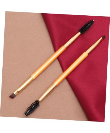 Baluue 9 Pcs Makeup Brush for Eyebrow Double Head Makeup Brush Eyebrow Brush Brow Powder Brush Golden - Buy Online on GoSupps.com