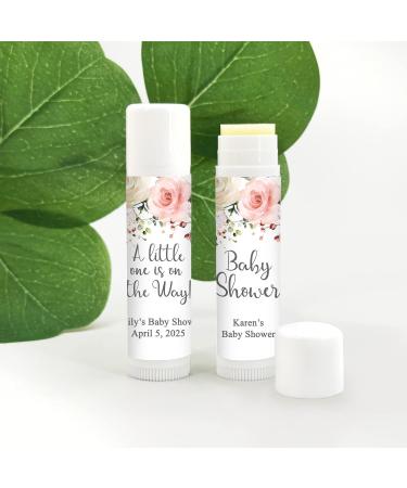 Baby Shower Lip Balm Favor Personalized Lip Balm Favors Gender Reveal Baby Shower Pink and White Floral Themed Baby Shower Baby Shower Girl - Set of 24 - Buy Online on GoSupps.com