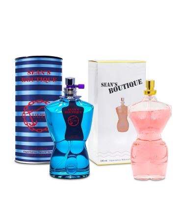 SEAN'S BOUTIQUE Couple Set Perfume for Women/Men Eau De Parfum - Amber Floral Jasmine Bourbon Vanilla & Woods Oriental-Floral Women/Men Cologne with a Modern Twist Elegant 100ml Bottle for Best Gift