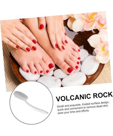 minkissy Tool Foot Pumice for Dead Skin Foot File Long Handle Pumice Stone Foot Scrubber Pumice Stone for Hands Pumice Stone for Body Pumice Stone for Feet Plastic White Manual Remover - Buy Online on GoSupps.com