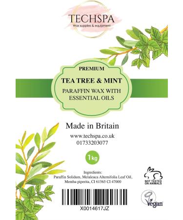 Techspa Tea Tree & Mint Paraffin Wax With Essential Oils Skin Therapeutic Treatment for Hands and Feet 1kg 1 kg (Pack of 1) - Buy Online on GoSupps.com