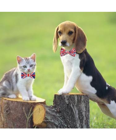 Dog Bandanas 2 Pcs Union Jack Bandana For Dog 2 Pcs Dogs Collar Bow Ties Pet Dog Kerchief Adjustable Strap Bandana For Dogs For Small Medium Large Girl Or Boy Dogs Cats Puppy Decoration Supply - Buy Online on GoSupps.com