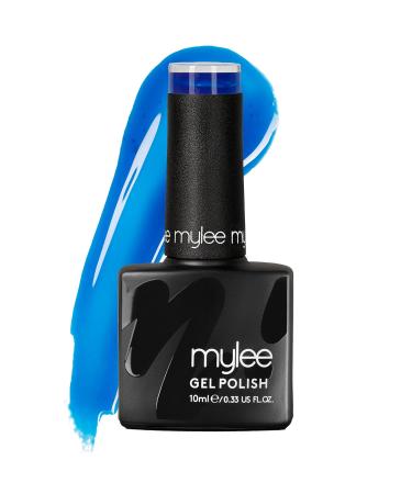 Mylee Gel Nail Polish 10ml Blue Lagoon UV/LED Soak-Off Nail Art Manicure Pedicure for Professional Salon & Home Use Neons Range - Long Lasting & Easy to Apply MG0141 - Blue Lagoon