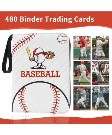 Fiuottu Baseball Card Binder 4-Pocket 480 Cards with 60 Removable Sleeves Trading Card Albums Sleeve Protectors  Sports Card Binder Collectible Trading Card Albums (Baseball) (White) - Buy Online on GoSupps.com