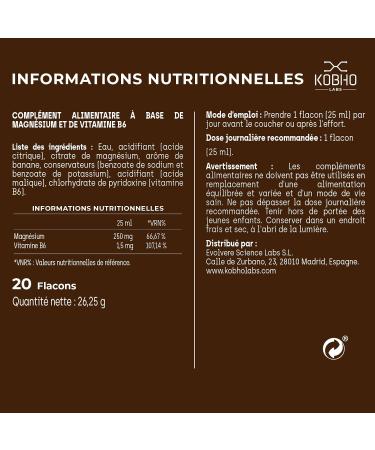 Magnesium Citrate and Vitamin B6 | Intense Fatigue Vitamin Cure | Vials with a Pleasant Taste and Already to Eat | Lives B6 Maximum Absorption | Suitable for Vegans - Buy Online on GoSupps.com