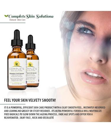 Vitamin CE Serum 2 oz - Ferulic Acid, Hyaluronic Acid, Vitamin C 15% - Anti-Aging, Sun Damage Repair - Made in USA - Buy Online on GoSupps.com