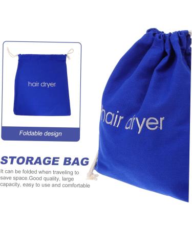 VINTORKY 1pc Hair Dryer Storage Bag Canvas Rucksack Blow Dryer Bag Drawstring Bag Black Backpack 33.00X30.00X0.50CM Blue - Buy Online on GoSupps.com
