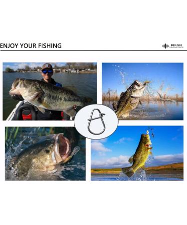 BRILISLE Crankbait Snaps & Snap Clips for Bass Lures - Stainless Steel Duolock Fast Snaps - 45LB Tensile Strength - 50PCS - Buy Online on GoSupps.com