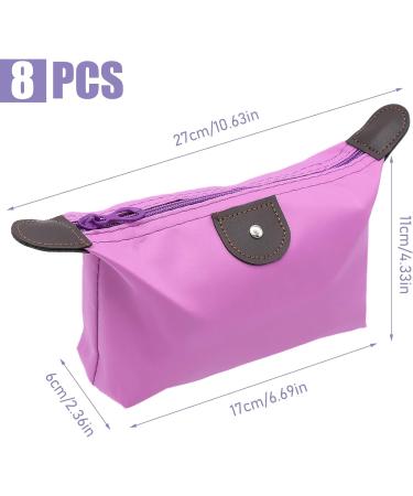 8 Multicolor Dumpling Shaped Nylon Cosmetic Bag - Foldable Travel Bag for Women | Best Shopping Bag - Buy Online on GoSupps.com