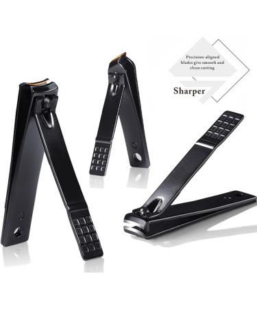 Manicure Set Nail Set Nail Clipper Kit Professional - Stainless Steel Pedicure Set Nail Grooming Kit of 15pcs with Case for Travel (Black/Yellow) - Buy Online on GoSupps.com