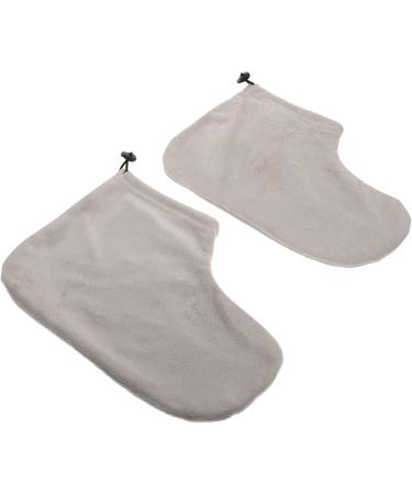 FRCOLOR Lot de 2 Paires de de Bain Confortables en Tissu Paraffine pour Femme Accessoires Chauds Cire Gris Sacs Spa Chauds Soins des Pieds Chauffants Doublure enveloppante Pieds pour Graux2st 28X20X0.9CMx2pcs - Buy Online on GoSupps.com