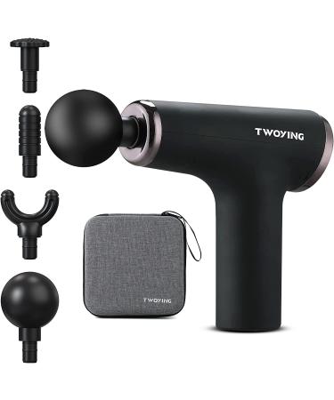 Deep Tissue Percussion Massage Gun for Athletes - Handheld Mini Body Massager with LCD Touch Screen & 6 Speeds - Black - Perfect Anniversary or Birthday Gift for Men and Women - Buy Online on GoSupps.com