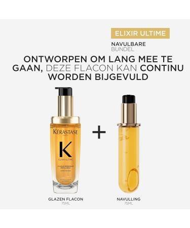 K rastase Elixir Ultime LHuile Originale Refill Nourishing Hair Oil with Heat Protection With Camellia and Argan Oil For Dull Hair 75 ml - Buy Online on GoSupps.com