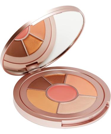 Sculpted by Aimee All-in-One Palette - Travel Friendly Vegan Makeup Palette - Bronzer, Blusher, Highlighter, Eyeshadow & Lip Tint - In Bloom - Buy Online on GoSupps.com