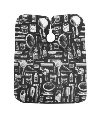 Waterproof Breathable Hairdressing Apron Hair Salon Shawl Apron Printed Hair Cutting Apron for Hairdressers 120x145cm