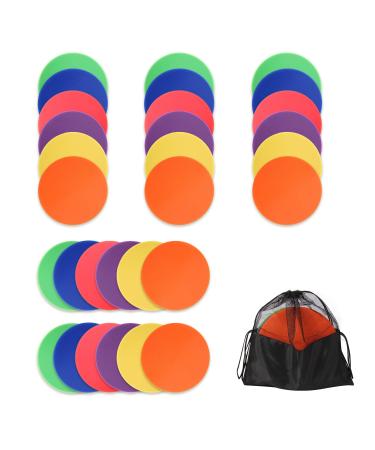 9 Inch Poly Vinyl Spot Markers, Non Slip Rubber Agility Markers Flat Field Cones Floor Dots,for Exercise Drills, Sports, Games, Speed Agility Training -30 Pcs