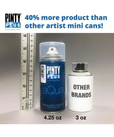 Pintyplus Aqua Spray Paint Set - 8 Water Based 4.2oz Mini Cans, Ultra Matte Finish for Arts & Crafts. Works on Plastic, Metal, Wood. Color Kit: Pink, Orange, Yellow - Buy Online on GoSupps.com