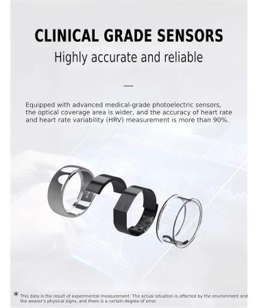 Military Black Smart Ring - Intelligent Sleep Monitor & Health Tracker | 5-Day Battery Life | Stylish & Multifunctional Sports Ring - Buy Online on GoSupps.com