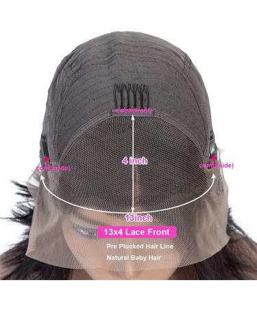 Short Brazilian Real Hair Lace Front Wig - Wavy 10 Inch Black Wig for Women - 150% Density - Buy Online on GoSupps.com