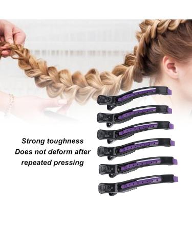 Pack of 6 Black & Purple Hair Clips - Sectioning & Curl Hairdresser Supplies | International Shipping - Buy Online on GoSupps.com