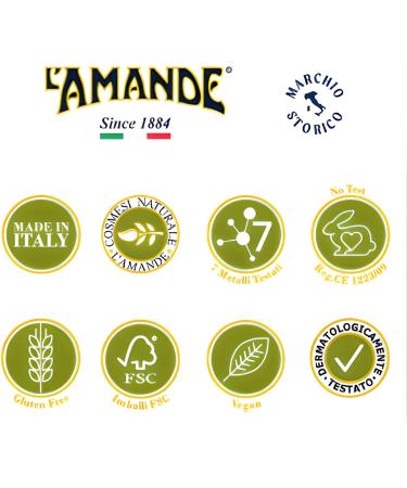 L'AMANDE - Creme Hydratante Corps avec Acide Hyaluronique et Vitamine E Antioxydante Douce molliente Cr me pour Peau S che - Soins pour le Corps Huile Essentielle Lavande Bio 200 ml - Made in Italy - Buy Online on GoSupps.com