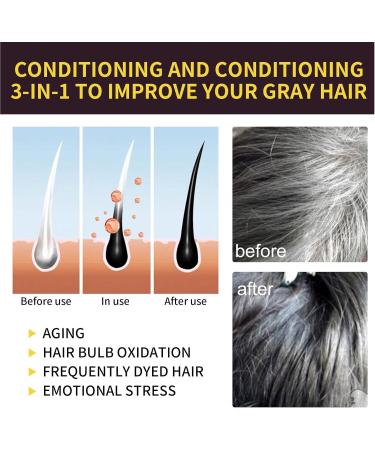 Hair dye shampoo natural plant extract formula -30 minutes worry free hair dyeing 500ML (Brown) - Buy Online on GoSupps.com